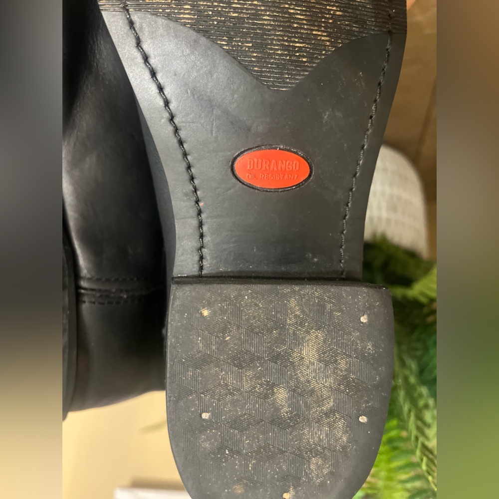 Durango Black Western Heeled Cowboy Boots - Picture 12 of 14